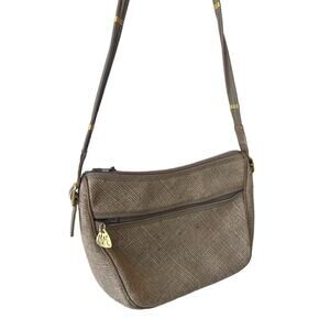 Vintage Morris Moskowitz Cloth Leather Purse MM gold Hardware Shoulder Bag